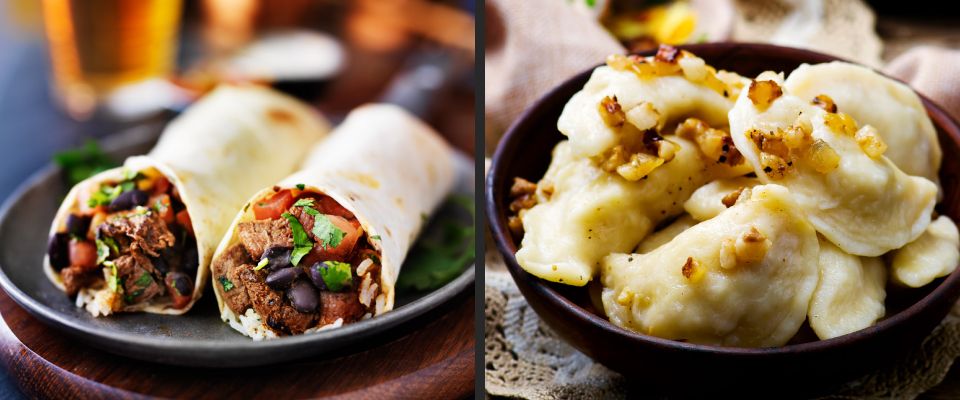 E-Commerce-Lebensmittelindustrie-Burrito-Dumpling